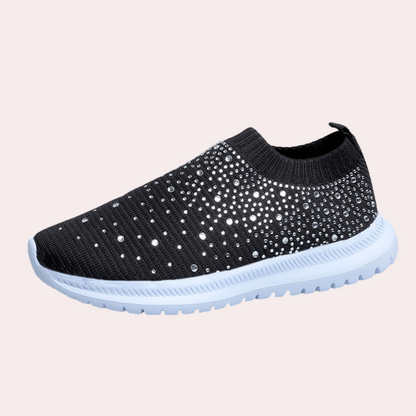 Margot - Chaussures Orthopédiques Femme Glamour avec Tige Chaussette et Strass