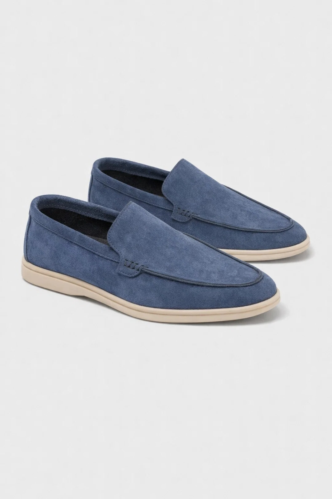 Mocassins Homme - Slip-on Bout Moc Semelle Blanche Légère | Casual