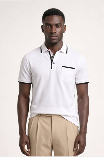 Polo Homme - Style Moderne avec Détails Contrastés | Élégant
