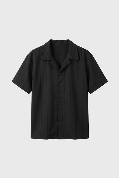 Chemise Homme - Manches Courtes Rayures Verticales | Décontractée