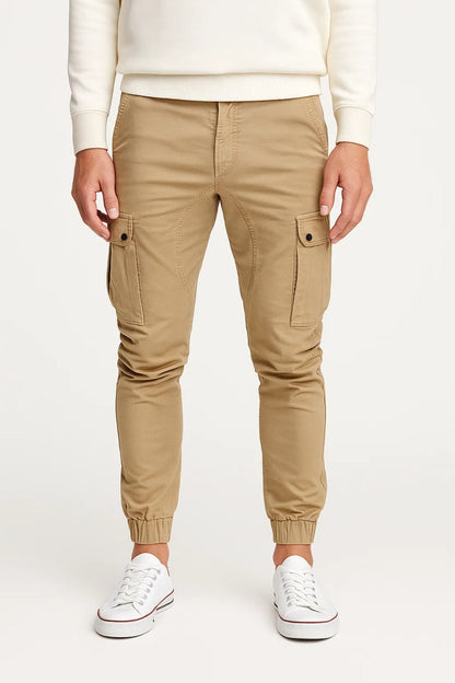 Pantalon Cargo Homme - Coupe Slim Poches Latérales Chevilles | Casual