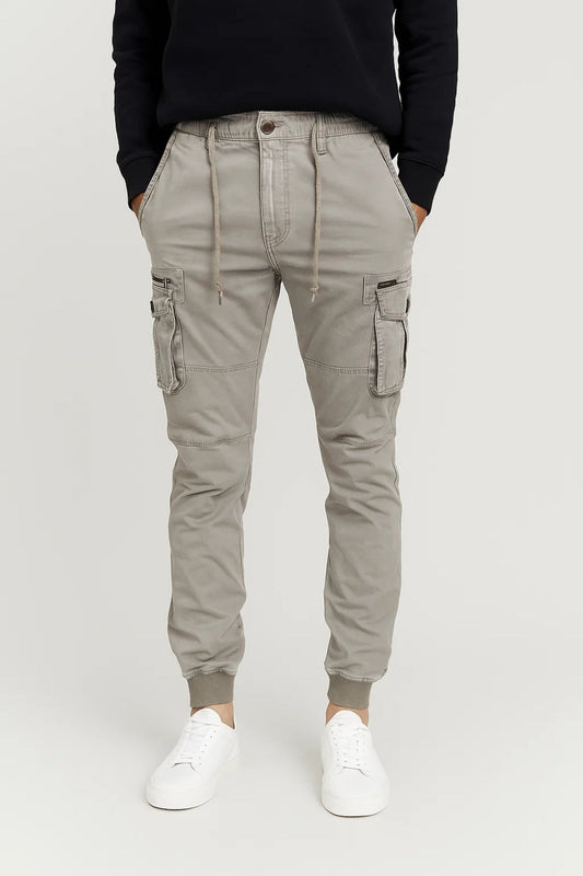 Pantalon Cargo Homme - Jogger Élastiqué avec Poches Zippées | Casual