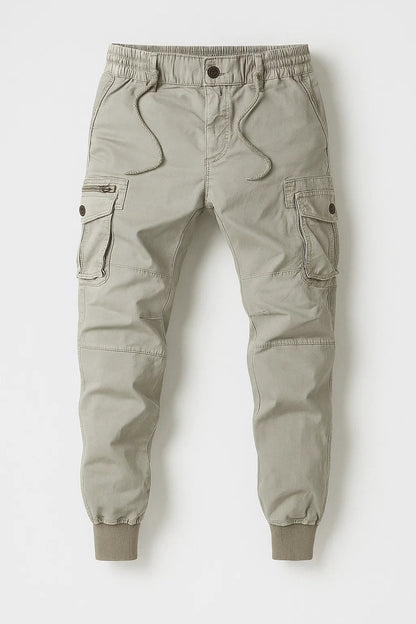 Pantalon Cargo Homme - Jogger Élastiqué avec Poches Zippées | Casual