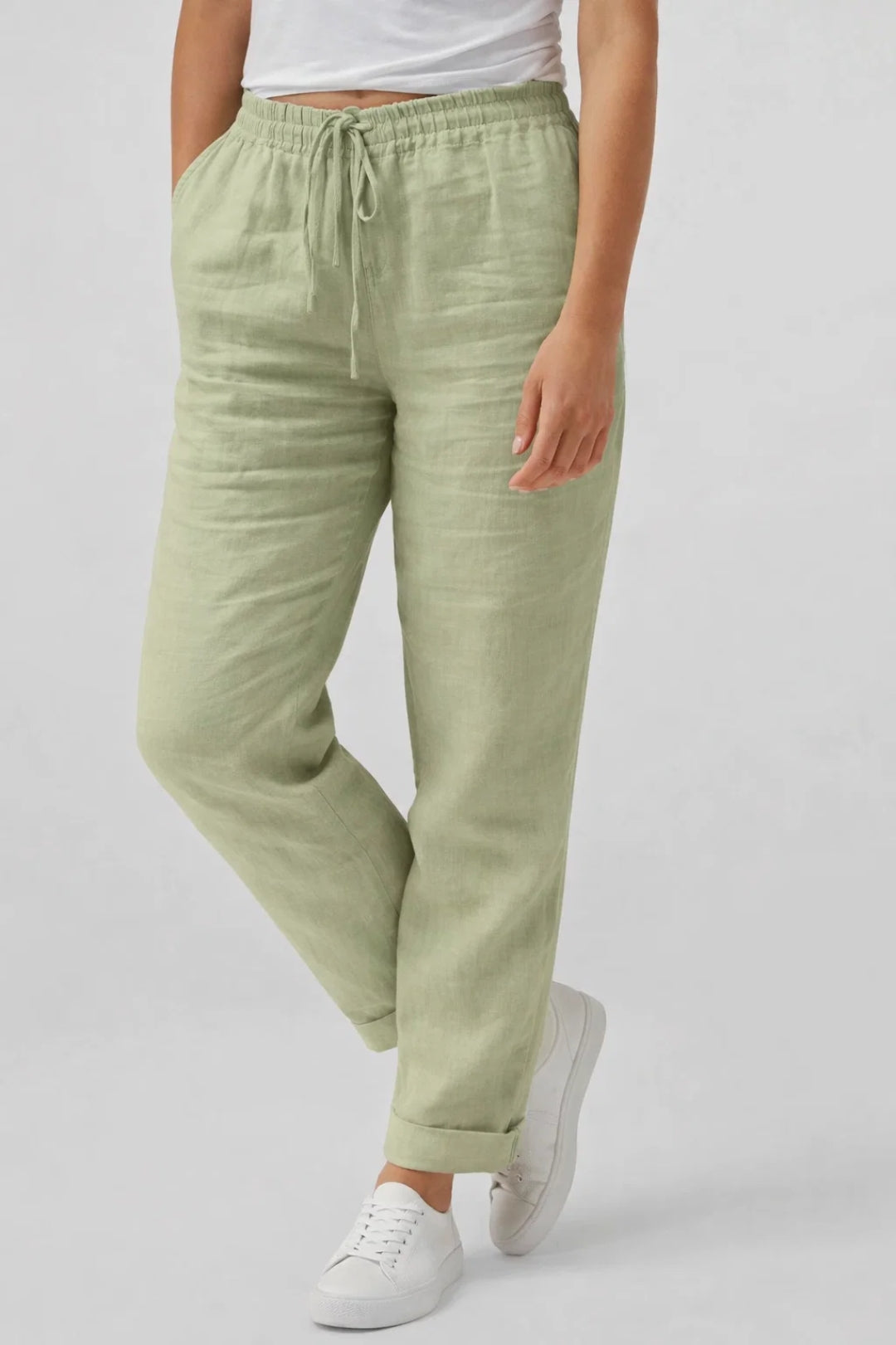 Pantalon Femme - Taille Élastiquée Cordon Coupe Décontractée | Été