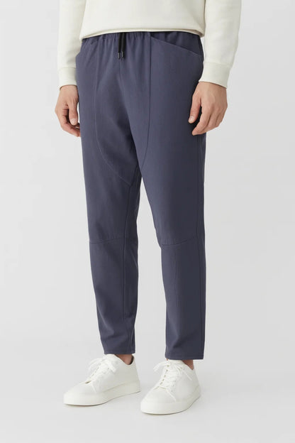 Pantalon Homme - Coupe Fuselée Taille Élastiquée Surpiqûres | Casual
