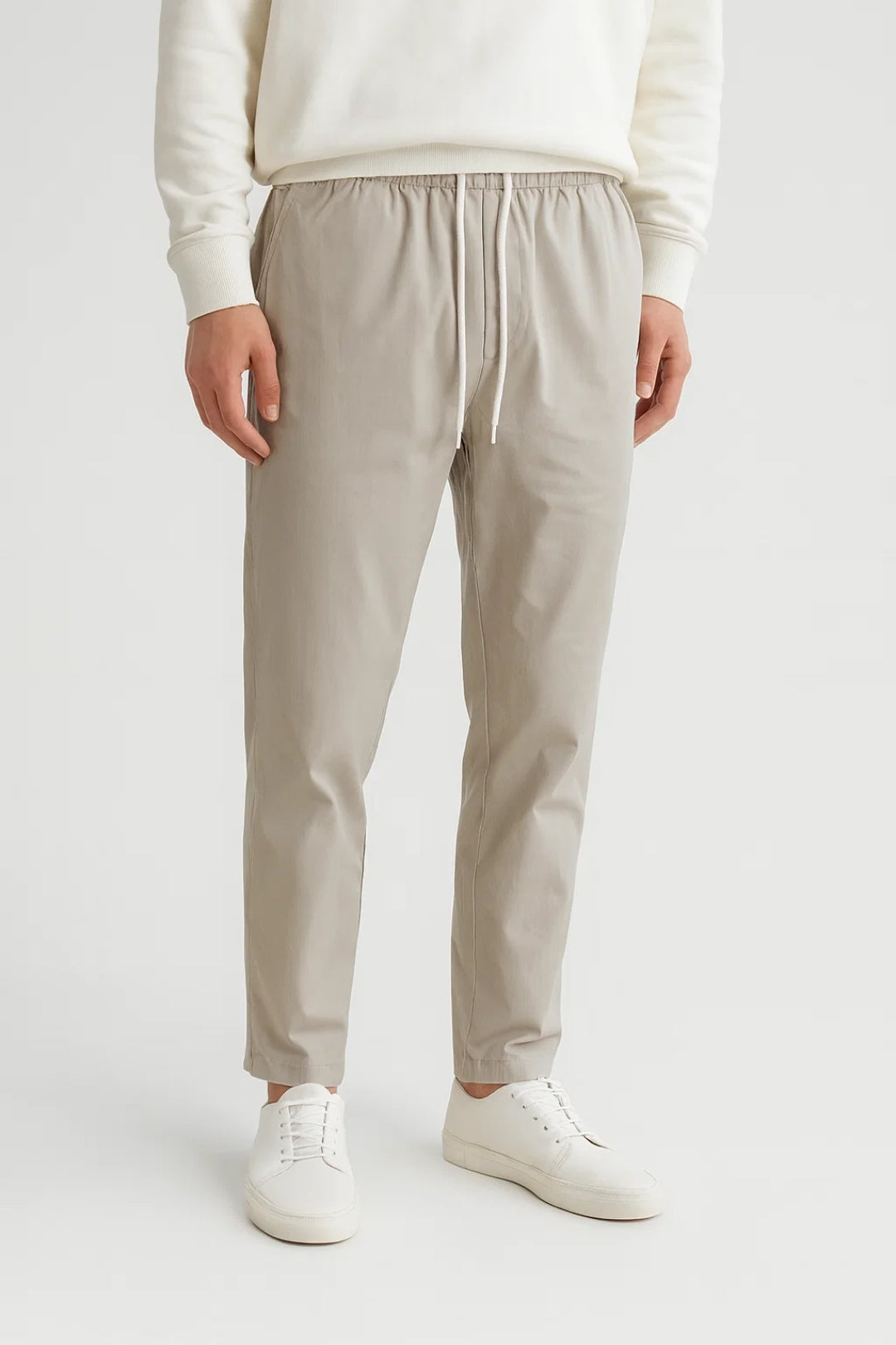 Pantalon Homme - Coupe Fuselée Taille Élastiquée avec Cordon | Casual