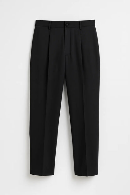 Pantalon Homme - Coupe Droite Plissée Taille Haute | Élégant