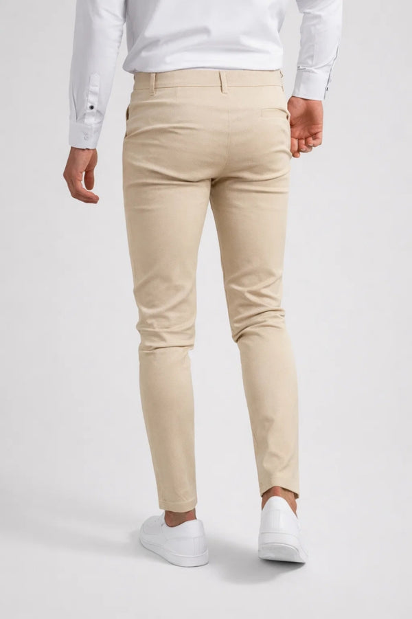 Pantalon Homme - Chino Coupe Slim Taille Élastiquée | Casual