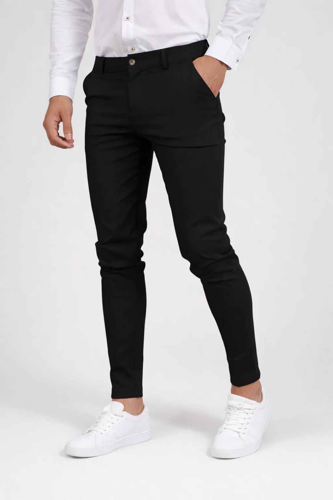 Pantalon Homme - Chino Coupe Slim Taille Élastiquée | Casual