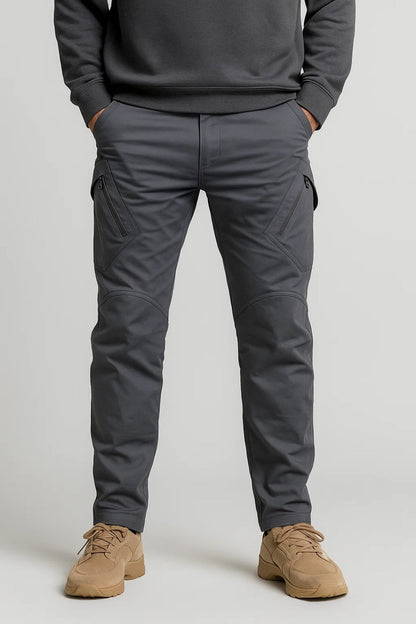 Pantalon Cargo Homme - Coupe Slim Poches Zippées Genouillères | Casual