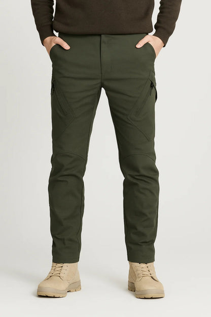 Pantalon Cargo Homme - Coupe Slim Poches Zippées Genouillères | Casual