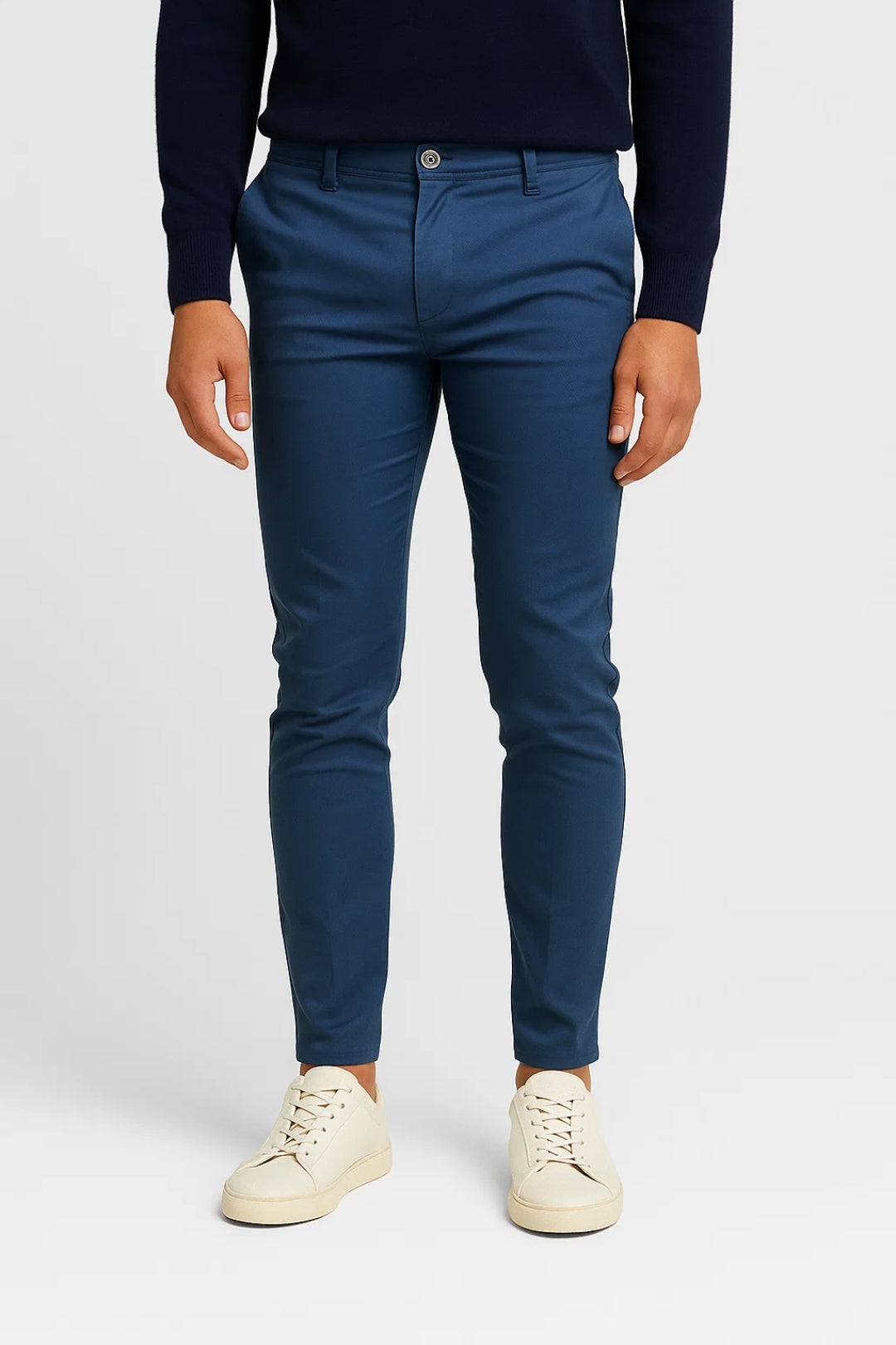 Pantalon Homme - Chino Coupe Slim Taille Semi-Haute Poches | Casual