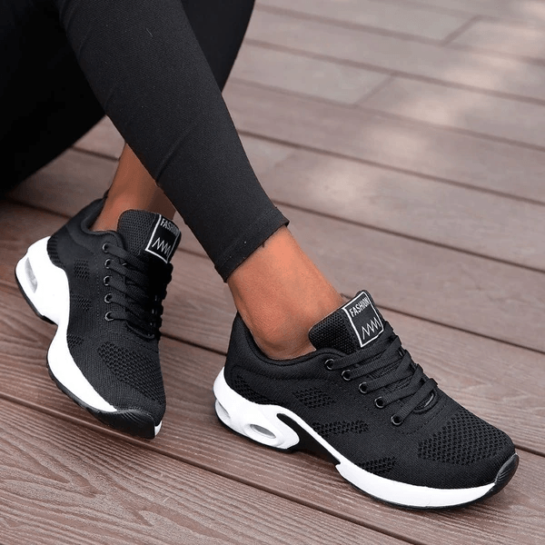 Pauline - Chaussures Orthopédiques Femme Moderne avec Coussin d'Air et Tige Tricotée