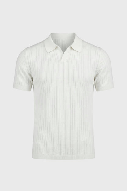 Polo Homme - Col Ouvert avec Manches Courtes et Texture | Casual