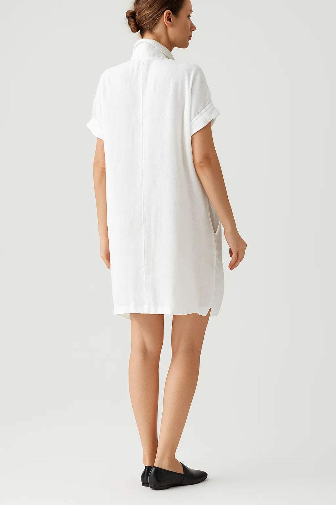 Robe Mini Femme - Chemise Boutonnée Manches Courtes Poches | Été