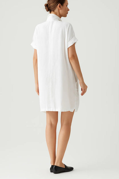 Robe Mini Femme - Chemise Boutonnée Manches Courtes Poches | Été