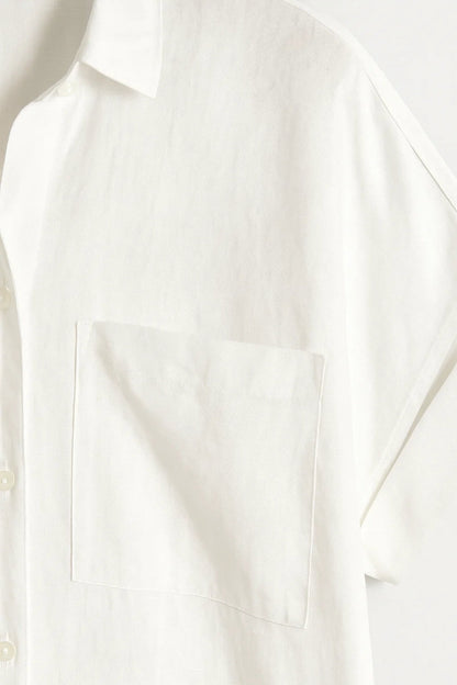 Robe Mini Femme - Chemise Boutonnée Manches Courtes Poches | Été
