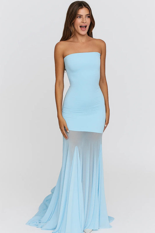 Robe Maxi Femme - Bustier Sirène avec Traîne | Glamour