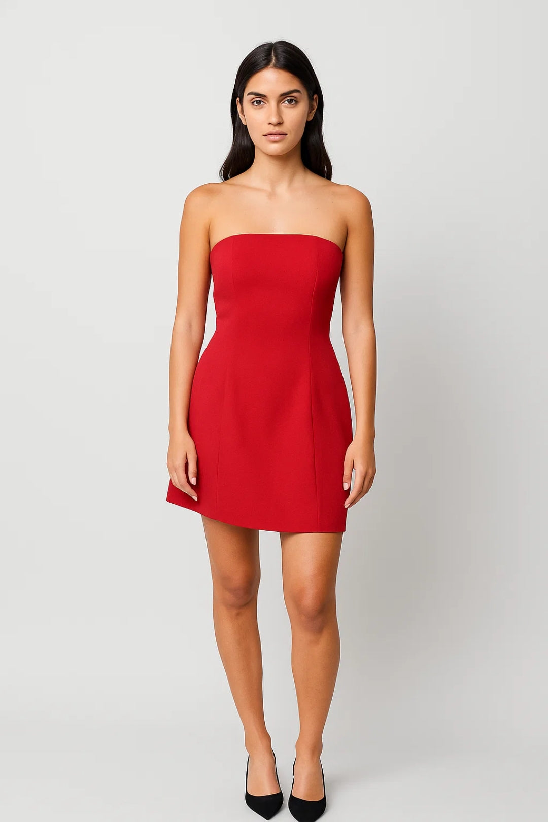 Robe Mini Femme - Bustier Sans Bretelles Structurée Légèrement Évasée | Chic
