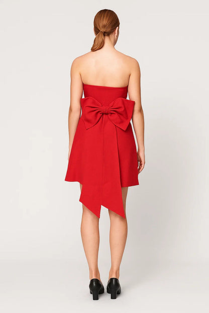 Robe Mini Femme - Bustier Sans Bretelles Structurée Légèrement Évasée | Chic