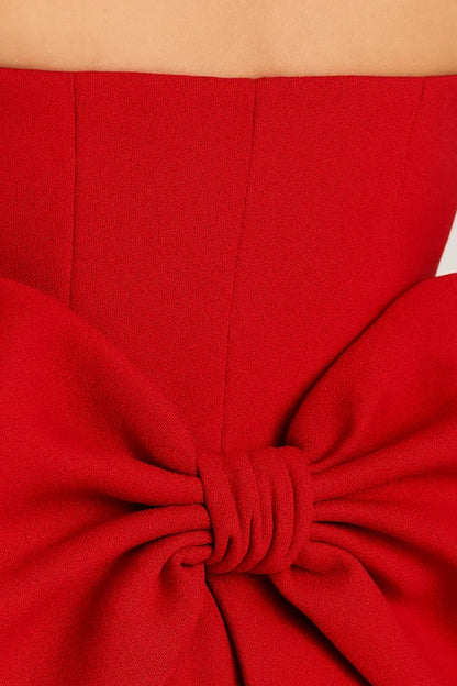 Robe Mini Femme - Bustier Sans Bretelles Structurée Légèrement Évasée | Chic