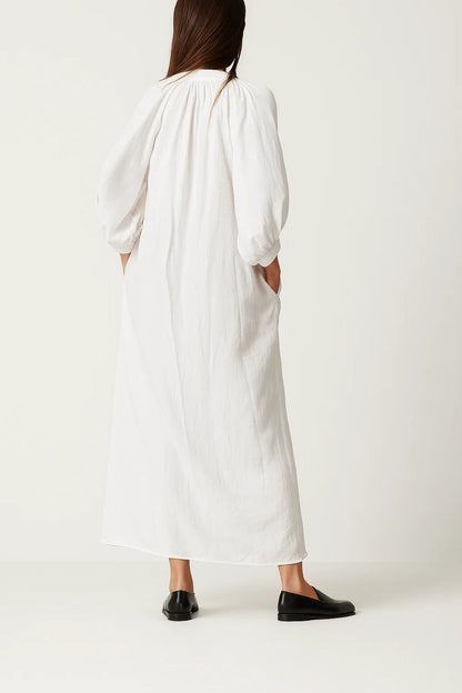 Robe Maxi Femme - Coupe Oversize Manches Bouffantes | Bohème
