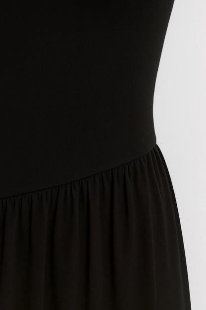 Robe Mini Femme - Bustier Sans Bretelles Jupe Évasée Volantée | Chic
