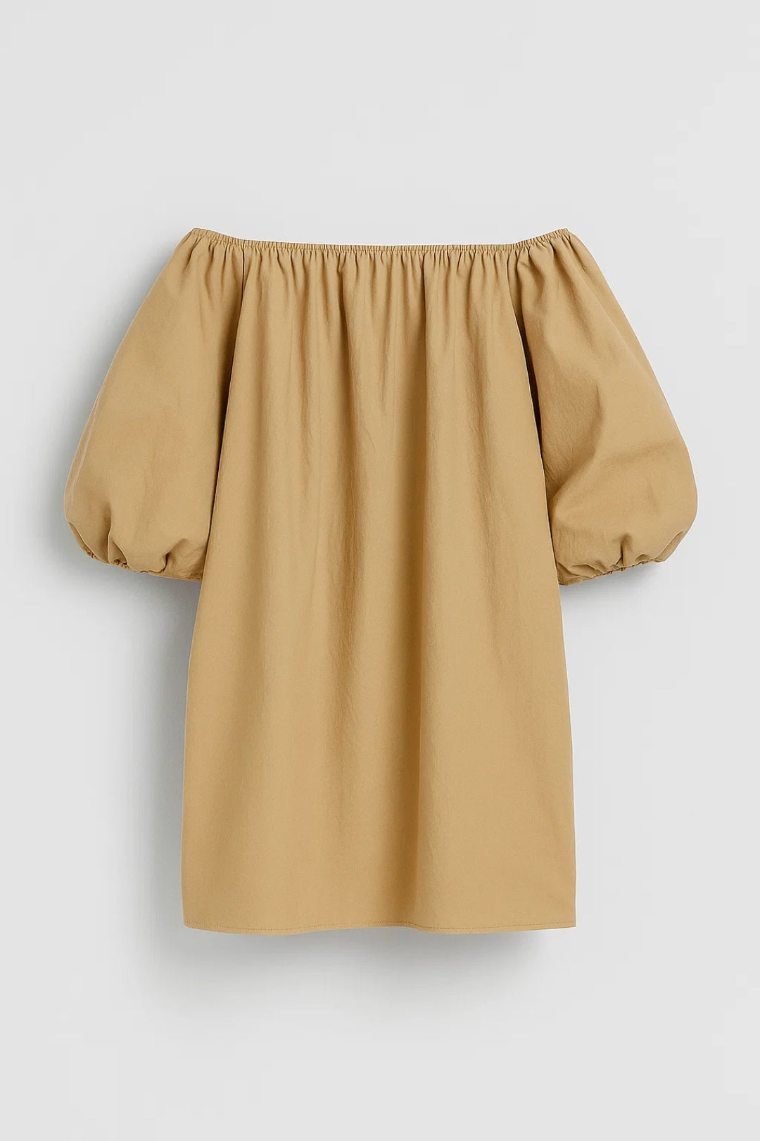 Robe Mini Femme - Épaules Dénudées Manches Bouffantes Ample | Casual