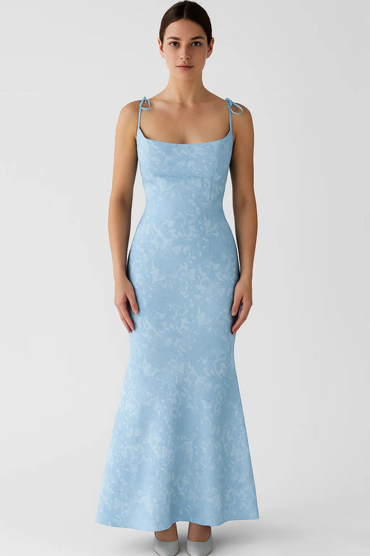 Robe Maxi Femme - Bretelles Nouées Moulante Évasée | Élégante