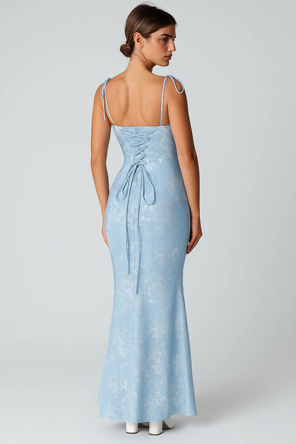Robe Maxi Femme - Bretelles Nouées Moulante Évasée | Élégante