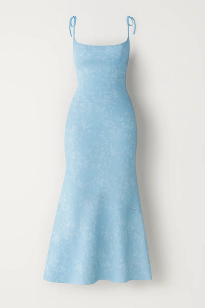 Robe Maxi Femme - Bretelles Nouées Moulante Évasée | Élégante