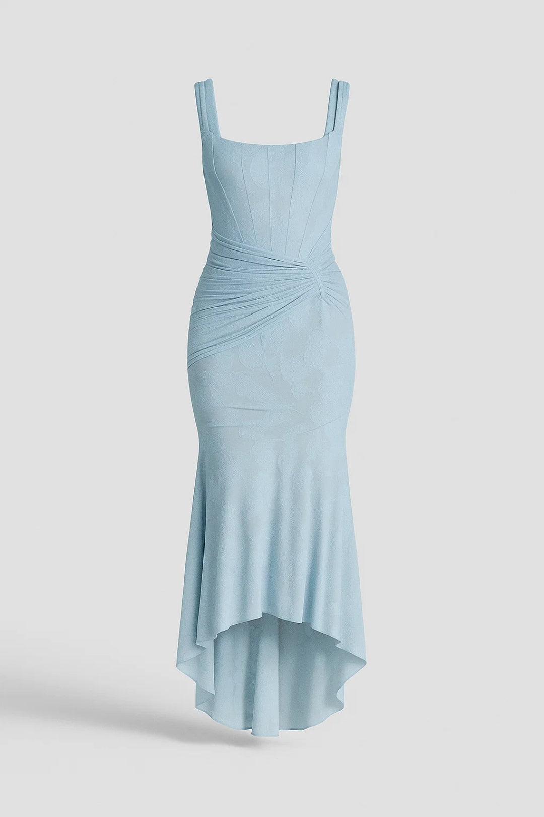 Robe Maxi Femme - Bretelles Larges Drapée Sirène Asymétrique | Chic