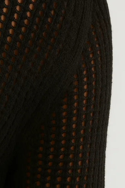 Robe Maxi Femme - Manches Longues Résille Coupe Évasée | Chic