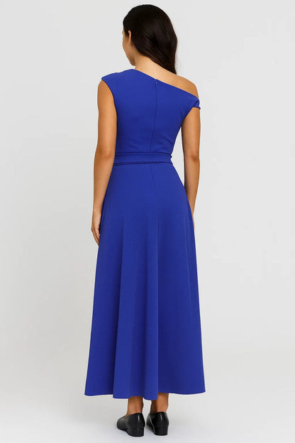 Robe Maxi Femme - One Shoulder Ceinturée Évasée | Élégante