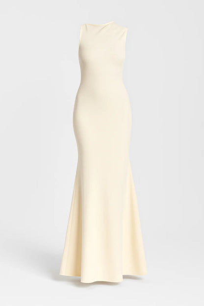 Robe Maxi Femme - Sans Manches Col Montant Coupe Sirène | Élégant
