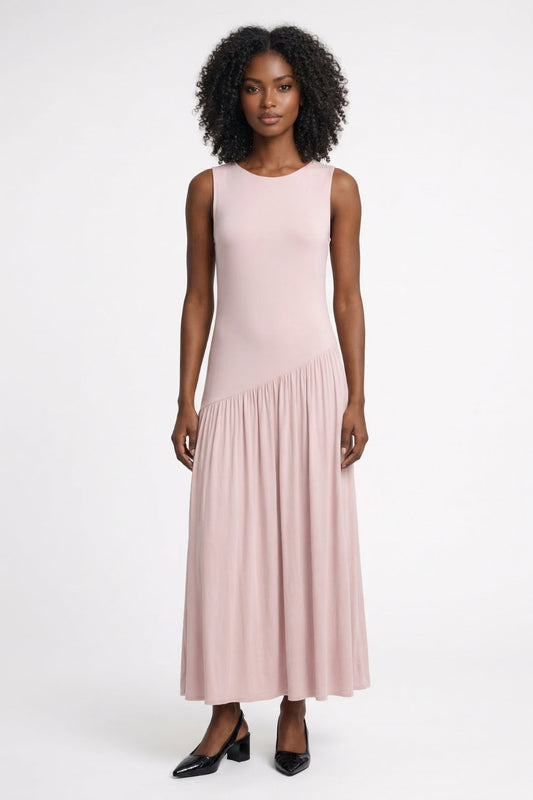 Robe Maxi Femme - Sans Manches avec Jupe Plissée | Élégante