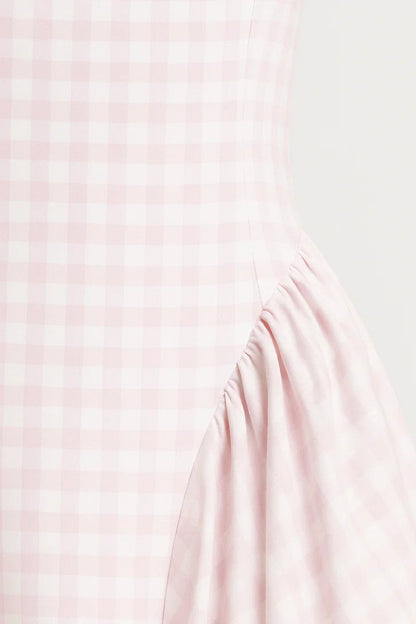 Robe Midi Femme - Bretelles Larges Carreaux Évasée | Élégante