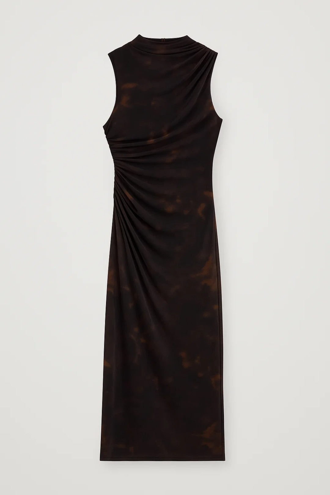Robe midi Femme - Drapée Col Montant sans Manches | Raffinée