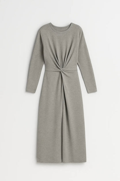 Robe midi Femme - Ceinturée avec Détail Noué | Décontracté