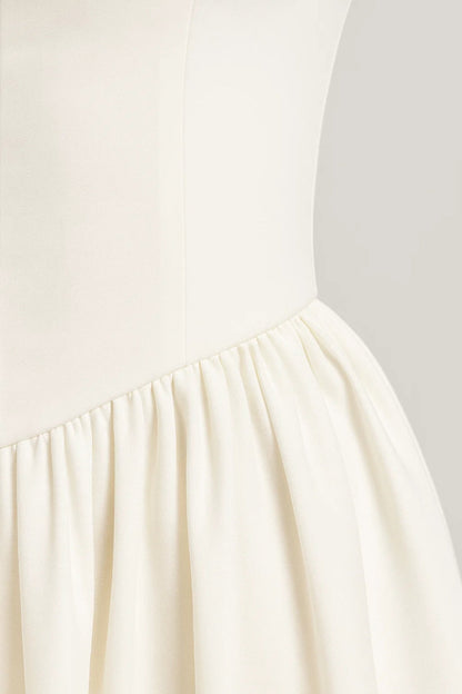 Robe Midi Femme - Bustier Bretelles Noeuds Jupe Évasée Poches | Chic