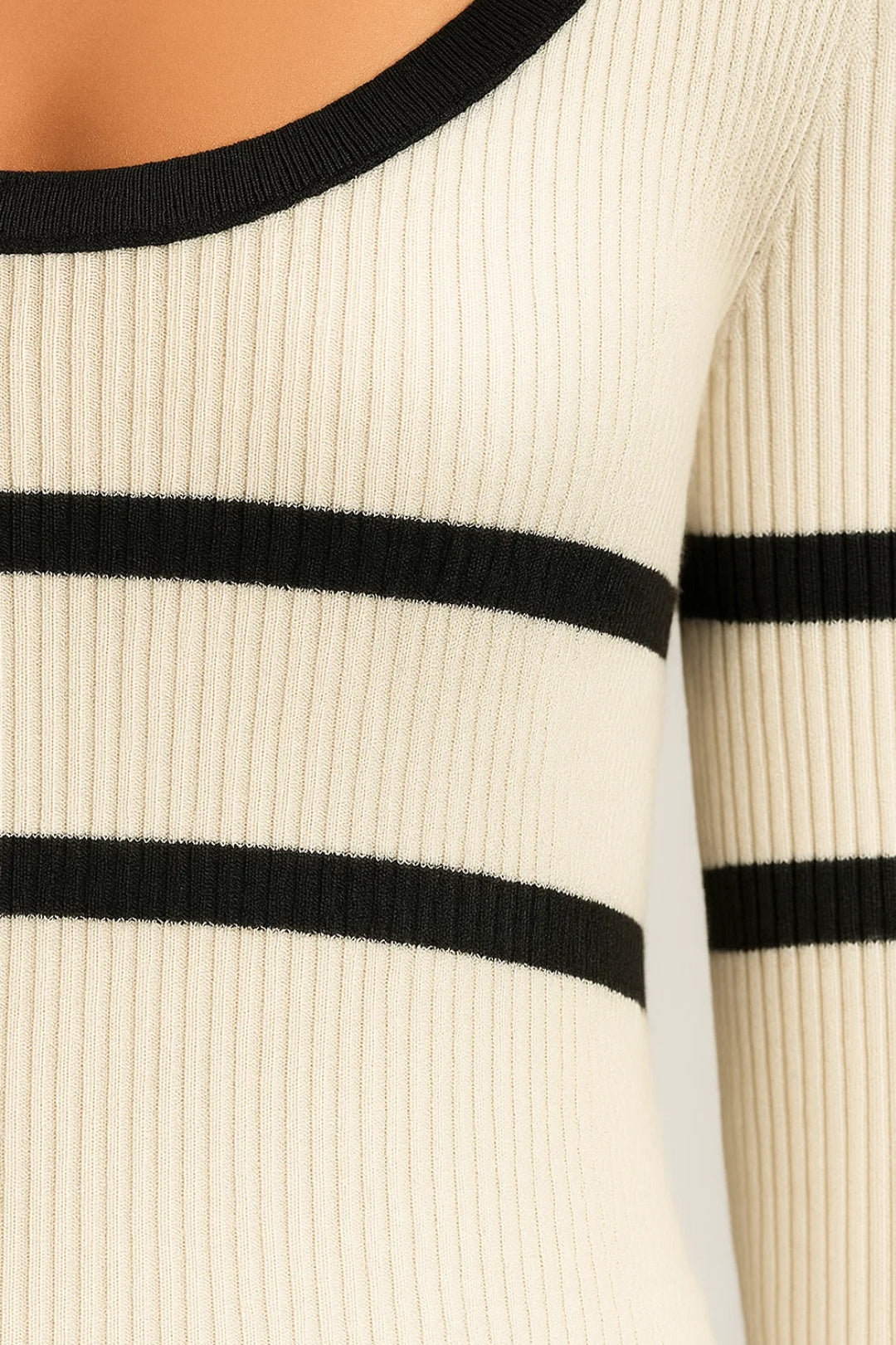 Robe Maxi Femme - Côtelée Rayures | Élégante Moulante