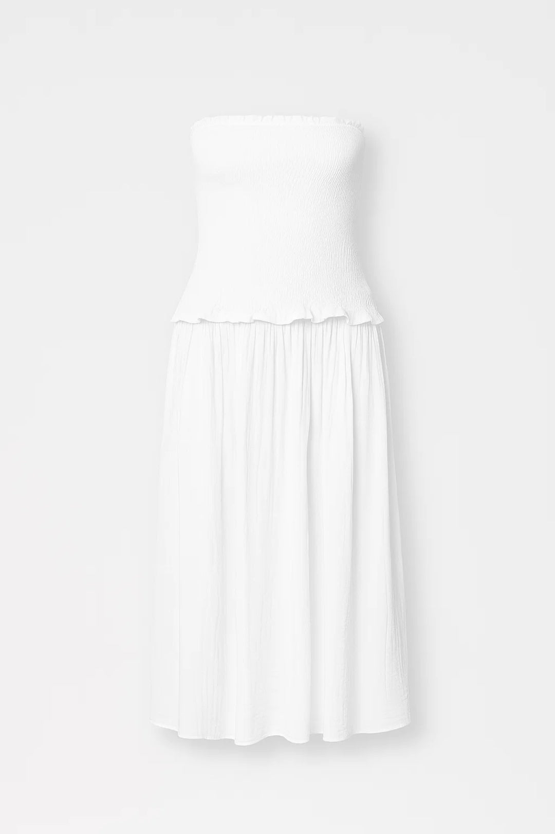 Robe Maxi Femme - Bustier Smocké avec Jupe Fluide | Casual
