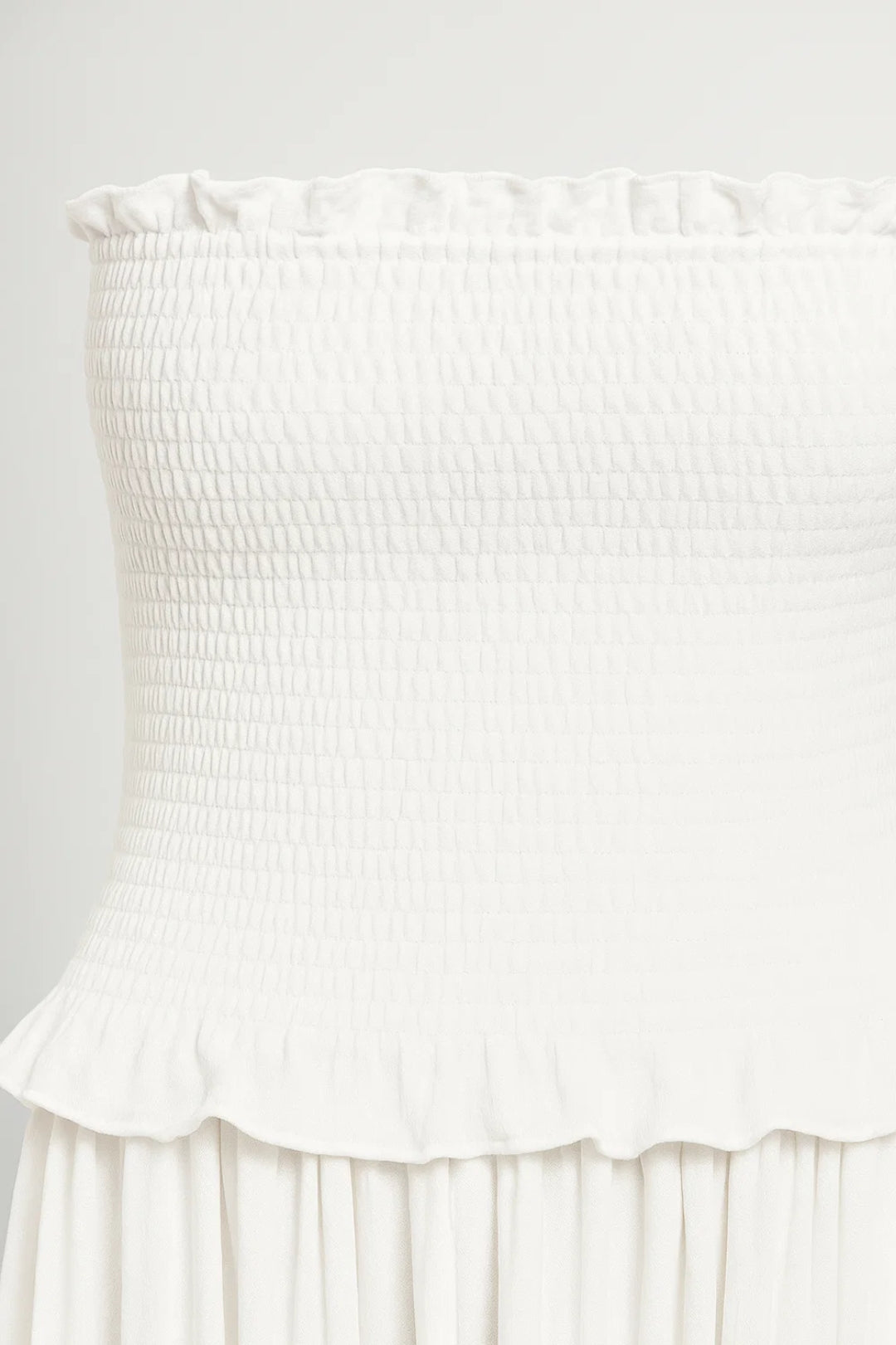 Robe Maxi Femme - Bustier Smocké avec Jupe Fluide | Casual