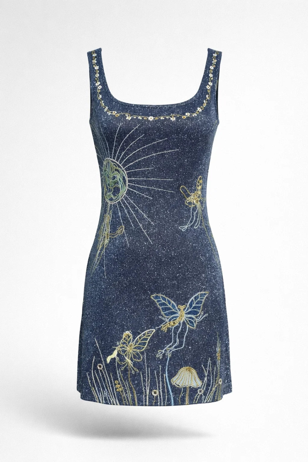 Robe Mini Femme - Sans Manches Imprimé Graphique | Casual
