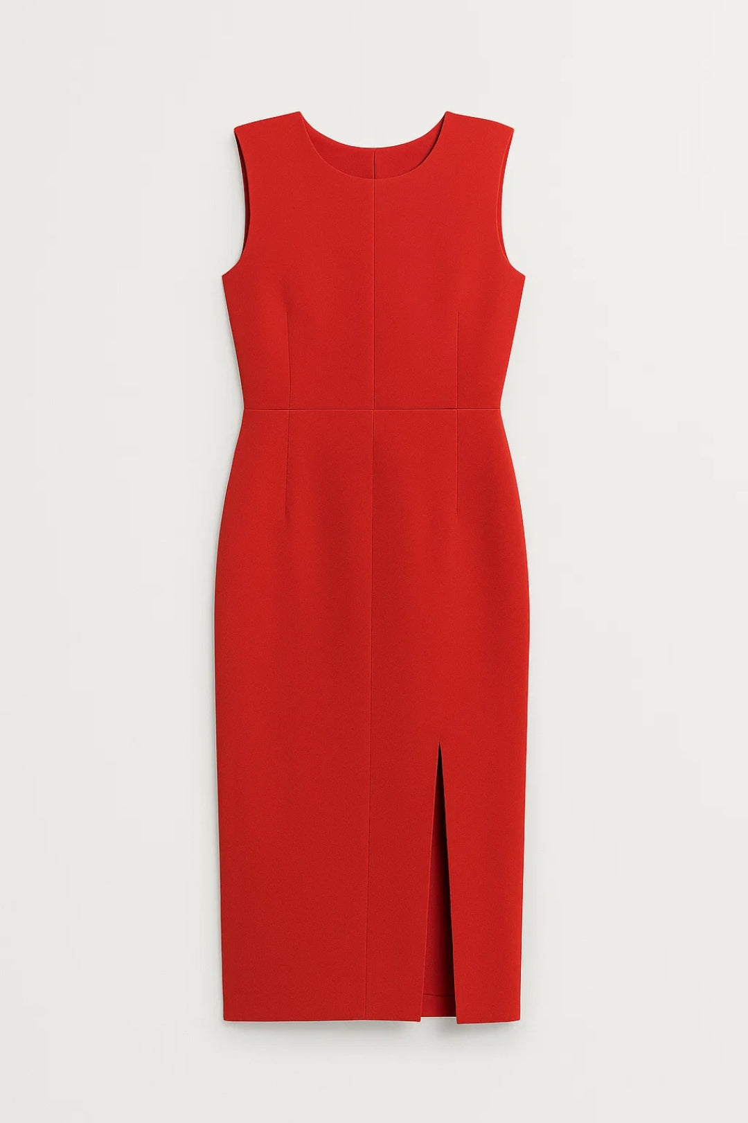 Robe Midi Femme - Sans Manches Moulante avec Fente | Chic