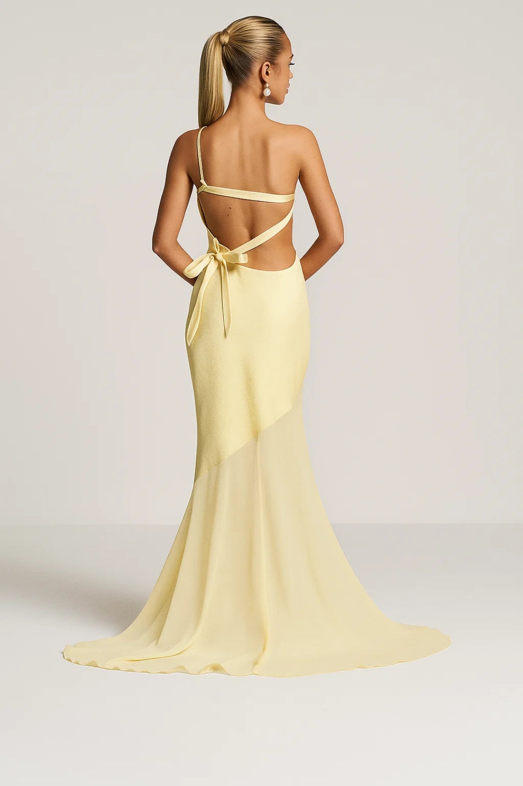 Robe Maxi Femme - One Shoulder Moulante Bas Évasé | Soirée