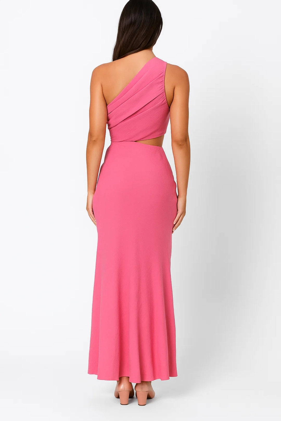 Robe Maxi Femme - One Shoulder Cut-Out avec Fleur | Élégant