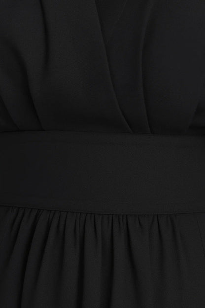 Robe Midi Femme - Col V Manches Courtes Poches Fente | Estivale