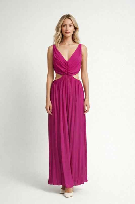 Robe Maxi Femme - Sans Manches Cut-out Décolleté V | Chic