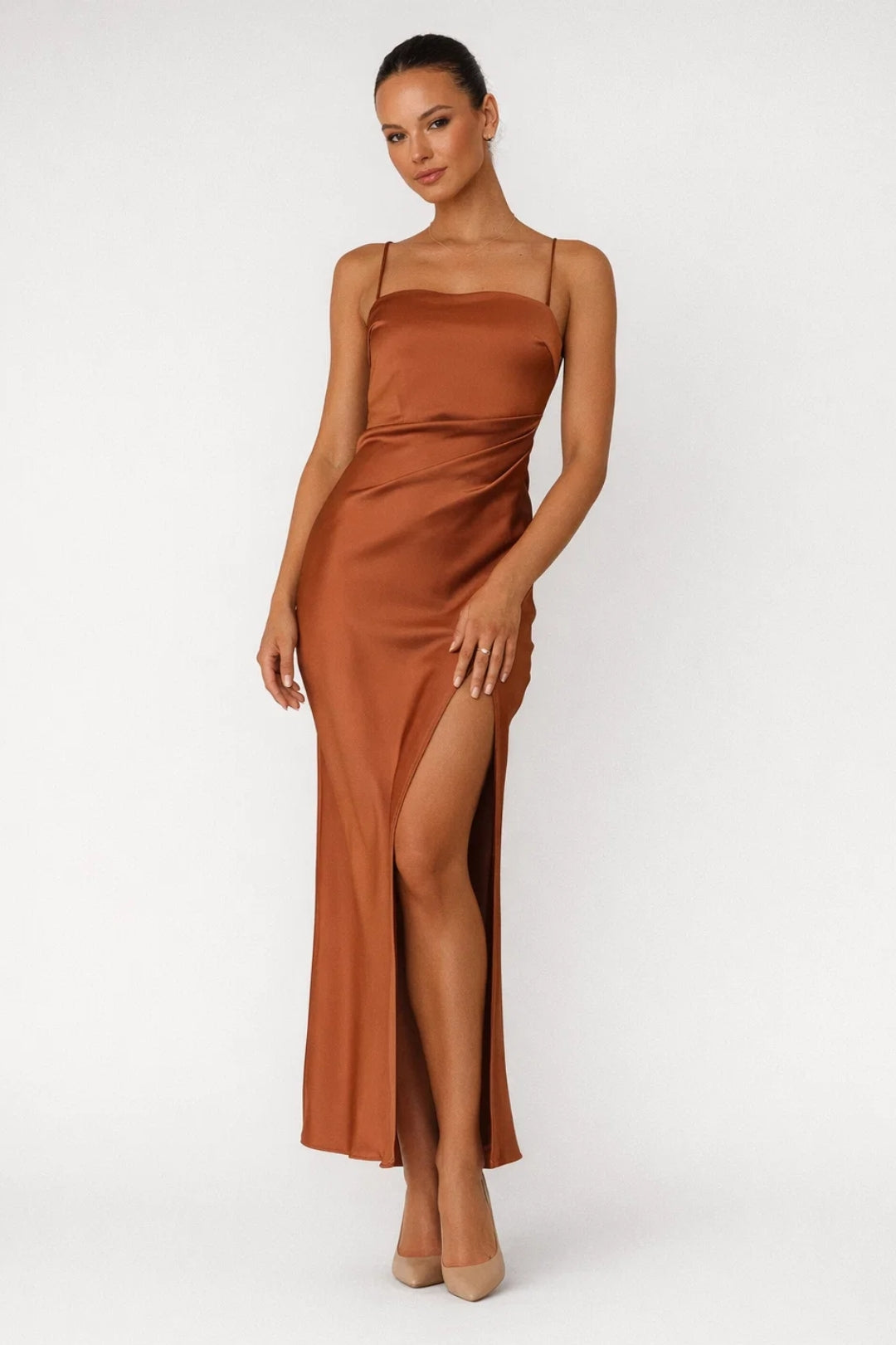 Robe Maxi Femme - Bretelles Fines Fendue Dos Nu | Élégante